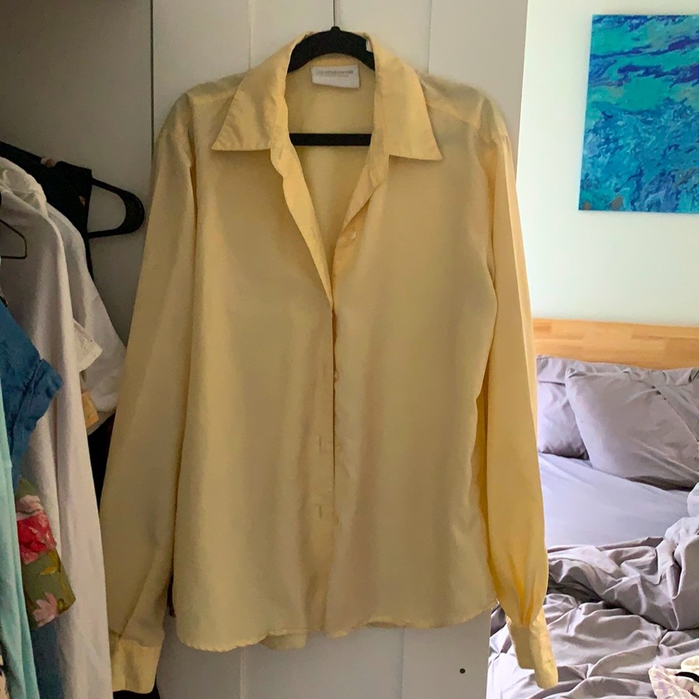 Liz Claiborne yellow/cream Dress Shirt